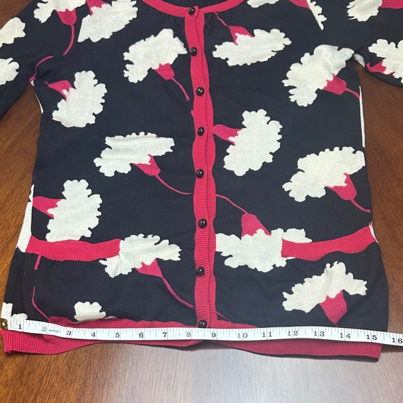 Moschino Cheap and Chic Collection Women's carnation intarsia Cardigan Sweater S - Picture 7 of 14